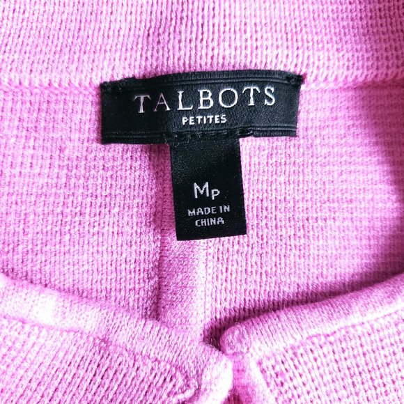 Talbots Women Cardigan Knit Button Front Pink Size PM - Picture 5 of 6
